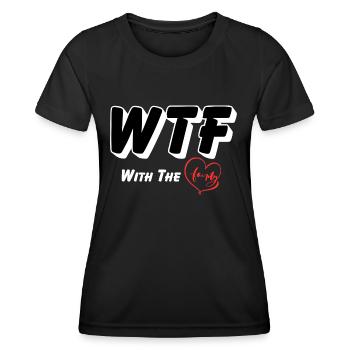 WTF - With the Family - Frauen Funktions-T-Shirt - Schwarz - Vorne - AI Model Female 172 light (172cm)