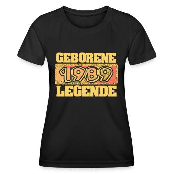 Legende 1989 - Frauen Funktions-T-Shirt - Schwarz - Vorne - AI Model Female 172 light (172cm)