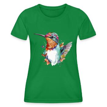 Mimi der Kolibri - Frauen Funktions-T-Shirt - Kelly Green - Vorne - AI Model Female 172 dark (172cm)