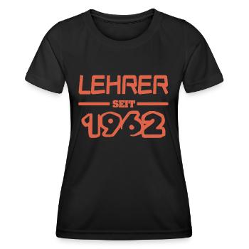 Année 1962 - T-shirt sport Femme - noir - Devant - AI Model Female 172 light (172cm)
