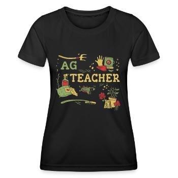 Agricultural teacher training of the future - Women's Functional T-Shirt - black - Front - AI Model Female 172 light (172cm)