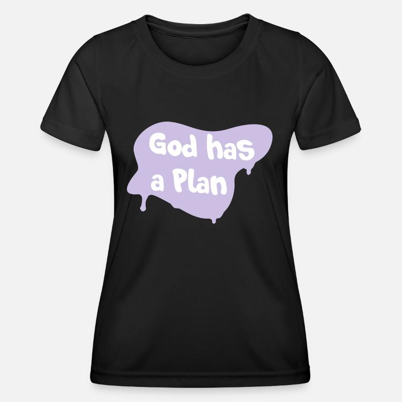 God has a plan - Women's Functional T-Shirt - black