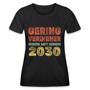 Spruch 2030 - Frauen Funktions-T-Shirt - Schwarz - Vorne - AI Model Female 172 light (172cm)