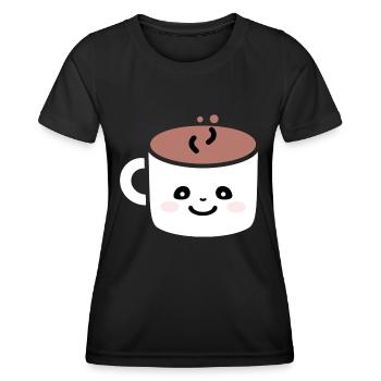 Humor Kleine heiße Schokolade - Frauen Funktions-T-Shirt - Schwarz - Vorne - AI Model Female 172 light (172cm)