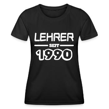 1990 1990 - Frauen Funktions-T-Shirt - Schwarz - Vorne - AI Model Female 172 light (172cm)