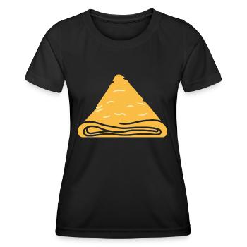 Crêpes Bretagne humour crêpe - T-shirt sport Femme - noir - Devant - AI Model Female 172 light (172cm)
