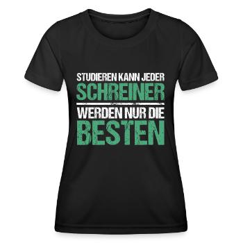 Anyone can study - Schreiner Edition - Women's Functional T-Shirt - black - Front - AI Model Female 172 light (172cm)