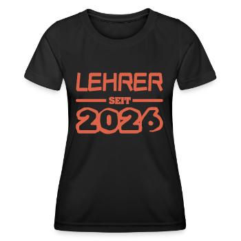 Enseignant(e) 2026 - T-shirt sport Femme - noir - Devant - AI Model Female 172 light (172cm)