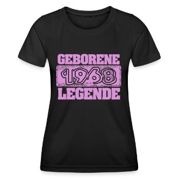 1968 - T-shirt sport Femme - noir - Devant - AI Model Female 172 light (172cm)