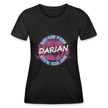 Vatertag Darian - Frauen Funktions-T-Shirt - Schwarz - Vorne - AI Model Female 172 light (172cm)
