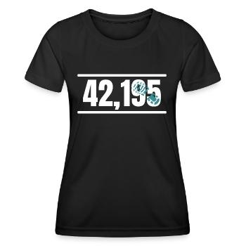 Marathon Running Jogging - Frauen Funktions-T-Shirt - Schwarz - Vorne - AI Model Female 172 light (172cm)