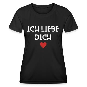 Je t’aime personne préférée chérie Saint-Valentin - T-shirt sport Femme - noir - Devant - AI Model Female 172 light (172cm)