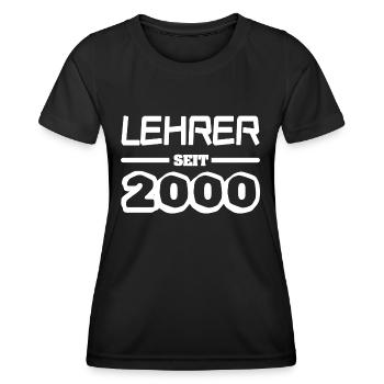 2000 - Frauen Funktions-T-Shirt - Schwarz - Vorne - AI Model Female 172 light (172cm)