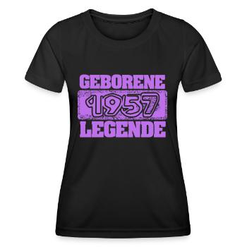 1957 - Women's Functional T-Shirt - black - Front - AI Model Female 172 light (172cm)