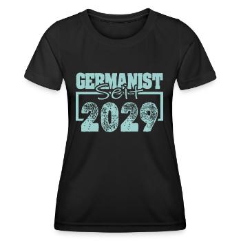 Job 2029 - Women's Functional T-Shirt - black - Front - AI Model Female 172 light (172cm)