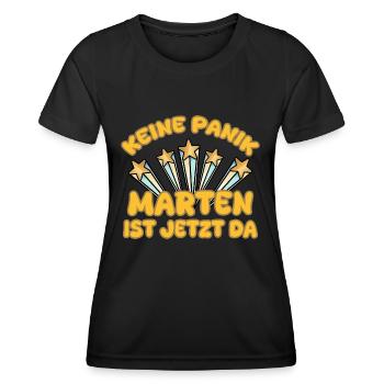 Prénom Marten - T-shirt sport Femme - noir - Devant - AI Model Female 172 light (172cm)