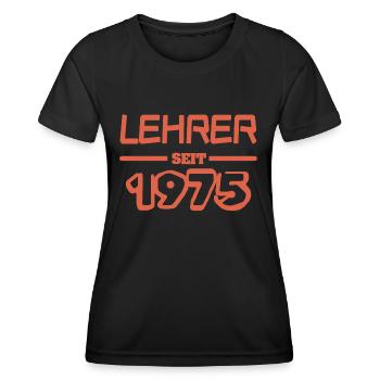 Lehrer 1975 - Frauen Funktions-T-Shirt - Schwarz - Vorne - AI Model Female 172 light (172cm)