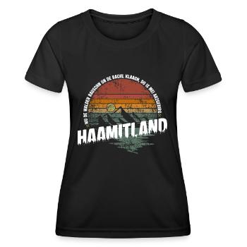 Heimatland Erzgebirge - Frauen Funktions-T-Shirt - Schwarz - Vorne - AI Model Female 172 light (172cm)
