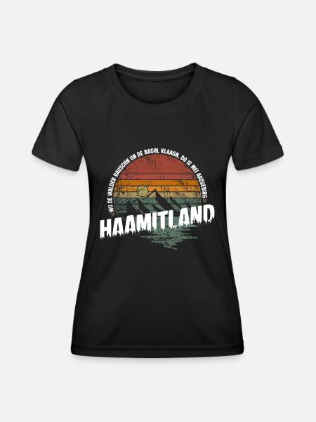 Heimatland Erzgebirge - Frauen Funktions-T-Shirt - Schwarz