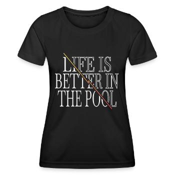 nageur idée cadeau d’anniversaire idée cadeau idée cadeau - T-shirt sport Femme - noir - Devant - AI Model Female 172 light (172cm)