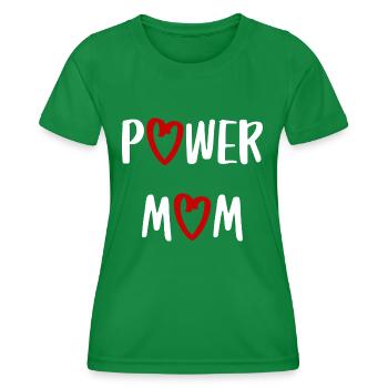 power maman maman maman maman enfants parents police - T-shirt sport Femme - vert - Devant - AI Model Female 172 dark (172cm)