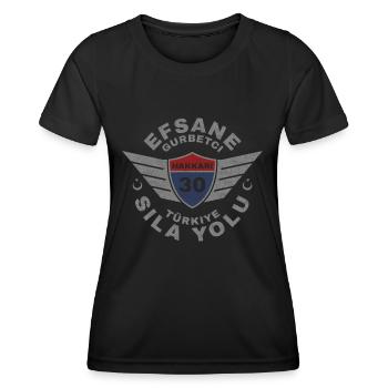 Hakkari - Frauen Funktions-T-Shirt - Schwarz - Vorne - AI Model Female 172 light (172cm)