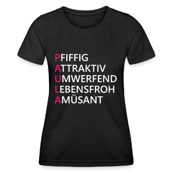 Paula Name Geschenk - Frauen Funktions-T-Shirt - Schwarz - Vorne - AI Model Female 172 light (172cm)