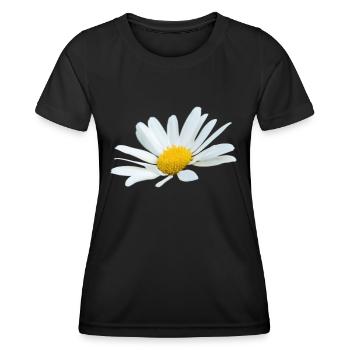Margerite Gänseblume weiße Blume Margeriten - Frauen Funktions-T-Shirt - Schwarz - Vorne - AI Model Female 172 light (172cm)