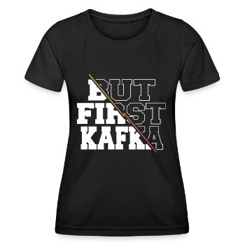 quote funny quote a time present idea literary - Women's Functional T-Shirt - black - Front - AI Model Female 172 light (172cm)