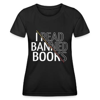 geek cool chat littéraire aimer les lecteurs dictons drôles - T-shirt sport Femme - noir - Devant - AI Model Female 172 light (172cm)