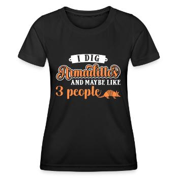 Cadeau de tatou Dicton drôle - T-shirt sport Femme - noir - Devant - AI Model Female 172 light (172cm)