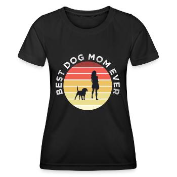 Meilleure maman de chien jamais. Meilleure maman de chien. Conception de chien. - T-shirt sport Femme - noir - Devant - AI Model Female 172 light (172cm)