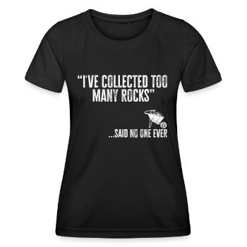Rockhound Geology Rock Collecting Stone Collectors - Women's Functional T-Shirt - black - Front - AI Model Female 172 light (172cm)