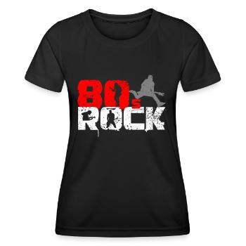 Fan de musique rock vintage des années 80 - T-shirt sport Femme - noir - Devant - AI Model Female 172 light (172cm)