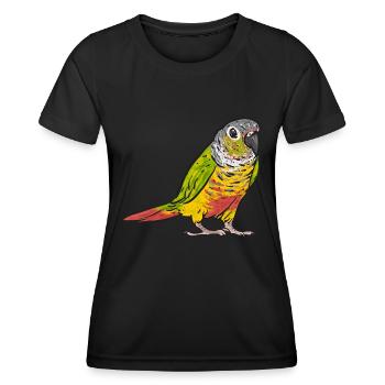 Molina Perruche Perroquet Oiseau Perruche Soleil - T-shirt sport Femme - noir - Devant - AI Model Female 172 light (172cm)