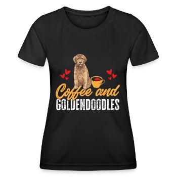 Goldendoodle Doodle Hund - Frauen Funktions-T-Shirt - Schwarz - Vorne - AI Model Female 172 light (172cm)