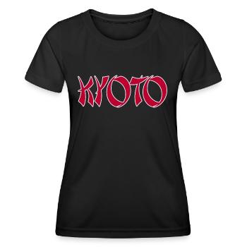 Kyoto - Frauen Funktions-T-Shirt - Schwarz - Vorne - AI Model Female 172 light (172cm)