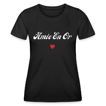amie en or - T-shirt sport Femme - noir - Devant - AI Model Female 172 light (172cm)