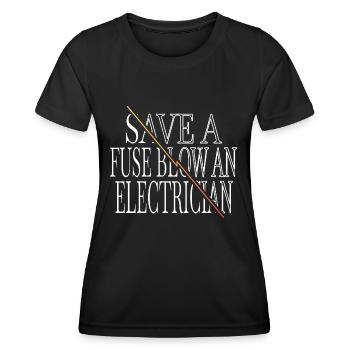Lineman Génie Informatique Electrique Profession - T-shirt sport Femme - noir - Devant - AI Model Female 172 light (172cm)