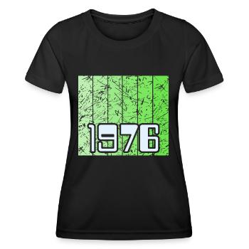 Vert 1976 - T-shirt sport Femme - noir - Devant - AI Model Female 172 light (172cm)