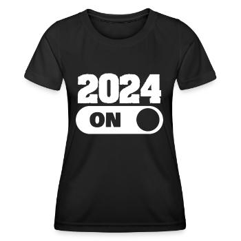 2024 - Women's Functional T-Shirt - black - Front - AI Model Female 172 light (172cm)