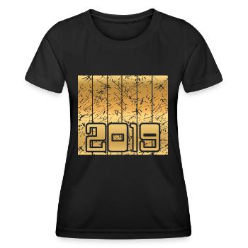 Vert 2019 - T-shirt sport Femme - noir - Devant - AI Model Female 172 light (172cm)