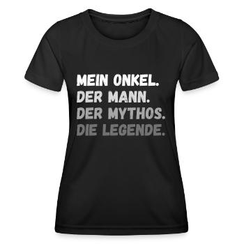 Mein Onkel. Der Mann. Der Mythos. Die Legende - Frauen Funktions-T-Shirt - Schwarz - Vorne - AI Model Female 172 light (172cm)