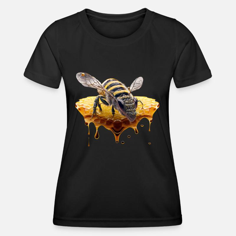 Bee honeycomb - Women's Functional T-Shirt - black