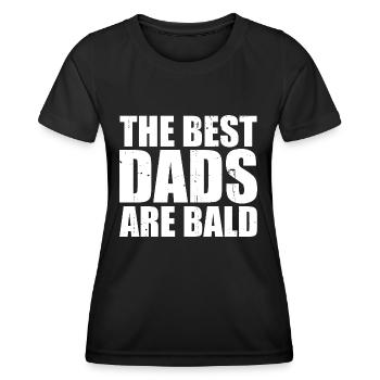 Die besten Väter sind kahl - Frauen Funktions-T-Shirt - Schwarz - Vorne - AI Model Female 172 light (172cm)