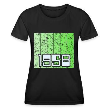 Year 1958 - Women's Functional T-Shirt - black - Front - AI Model Female 172 light (172cm)