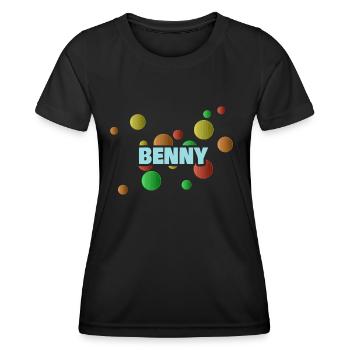Geschenk Vorname Benny - Frauen Funktions-T-Shirt - Schwarz - Vorne - AI Model Female 172 light (172cm)