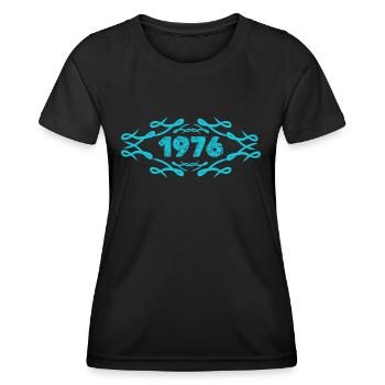 Gift idea 1976 - Women's Functional T-Shirt - black - Front - AI Model Female 172 light (172cm)