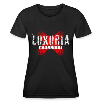 Luxeria - La volupté - T-shirt sport Femme - noir - Devant - AI Model Female 172 light (172cm)