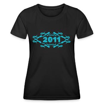 Geschenkidee 2011 - Frauen Funktions-T-Shirt - Schwarz - Vorne - AI Model Female 172 light (172cm)